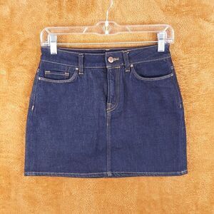 ALL SAINTS Womens Jean Skirt Size 2 Blue Mini Denim Short Pockets ACE